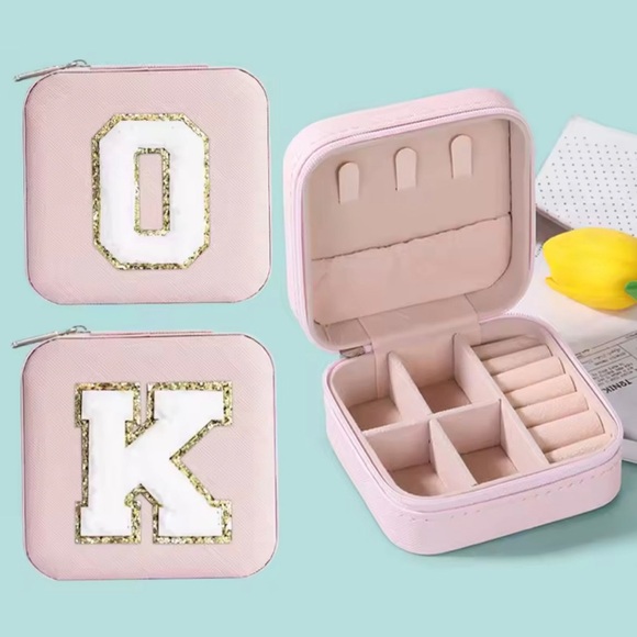 Pink Jewelry Case — ‘A’ available - NWT - Picture 4 of 5
